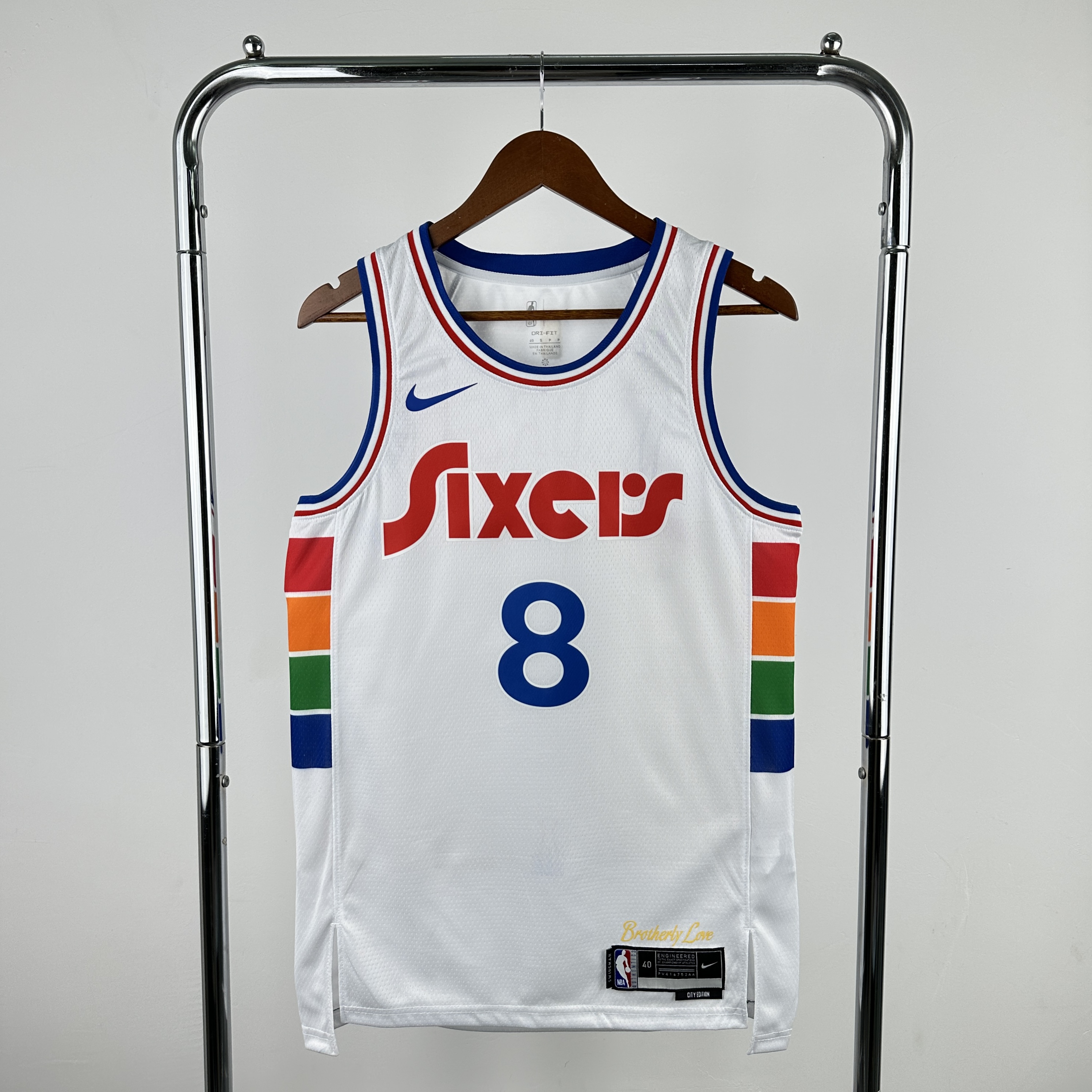 Men Philadelphia 76ers #8 George White City Edition Season Nike 2025 NBA Jersey->philadelphia 76ers->NBA Jersey